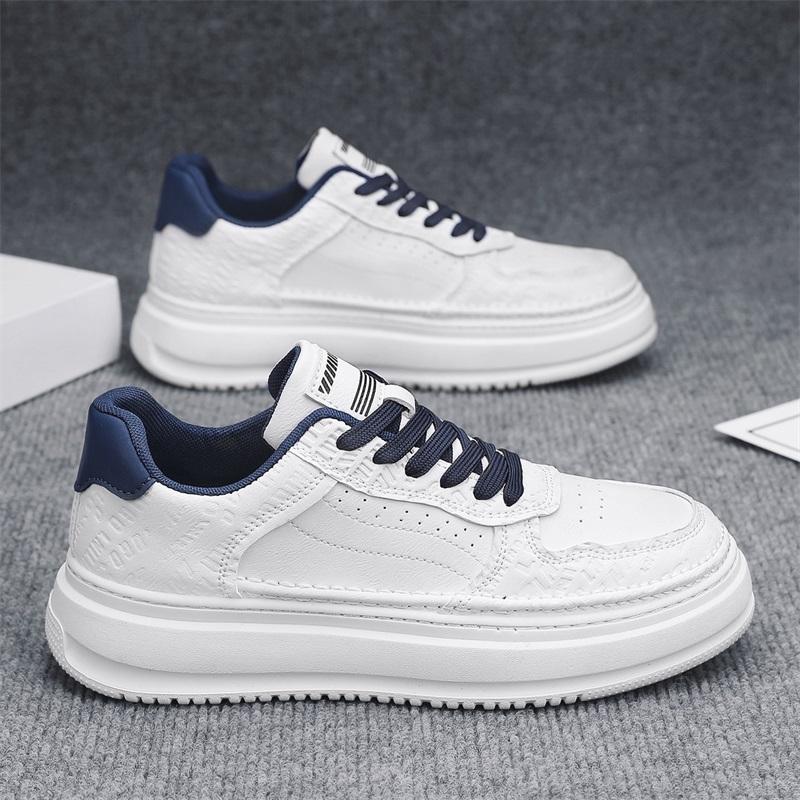 

New Men s Classic Four Seasons Fashion Low Top Thick Sole Skateboarding Shoes Comfortable Soft Sole Basketball Sneakers 44 синій/білий