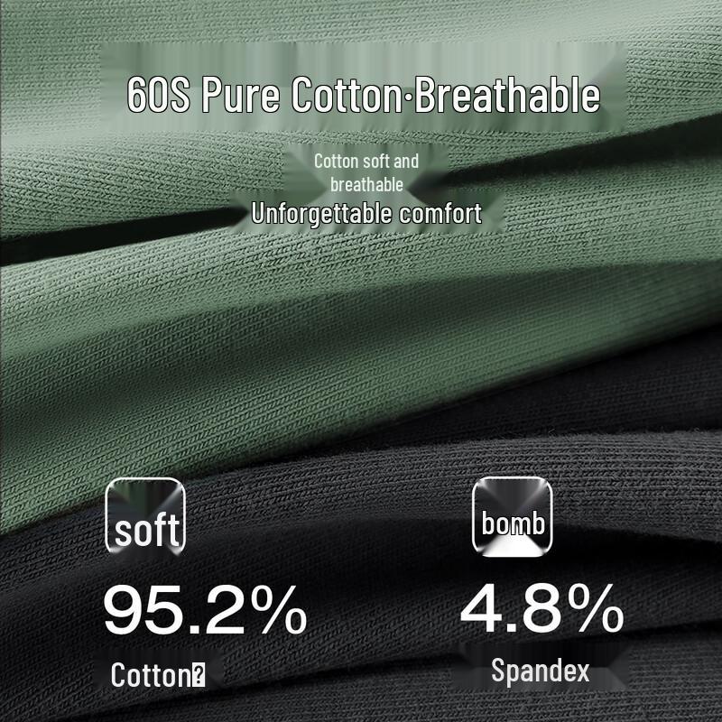 MaoRen Men's Cotton-Silk Antibacterial Boxer Briefs (4-Pack)