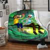 1pc Rick and Morty Blanket Lightweight Flannel Throw For Sofa, Bed, Travel, Livingroom, Office, Couch, Chair, And Bed