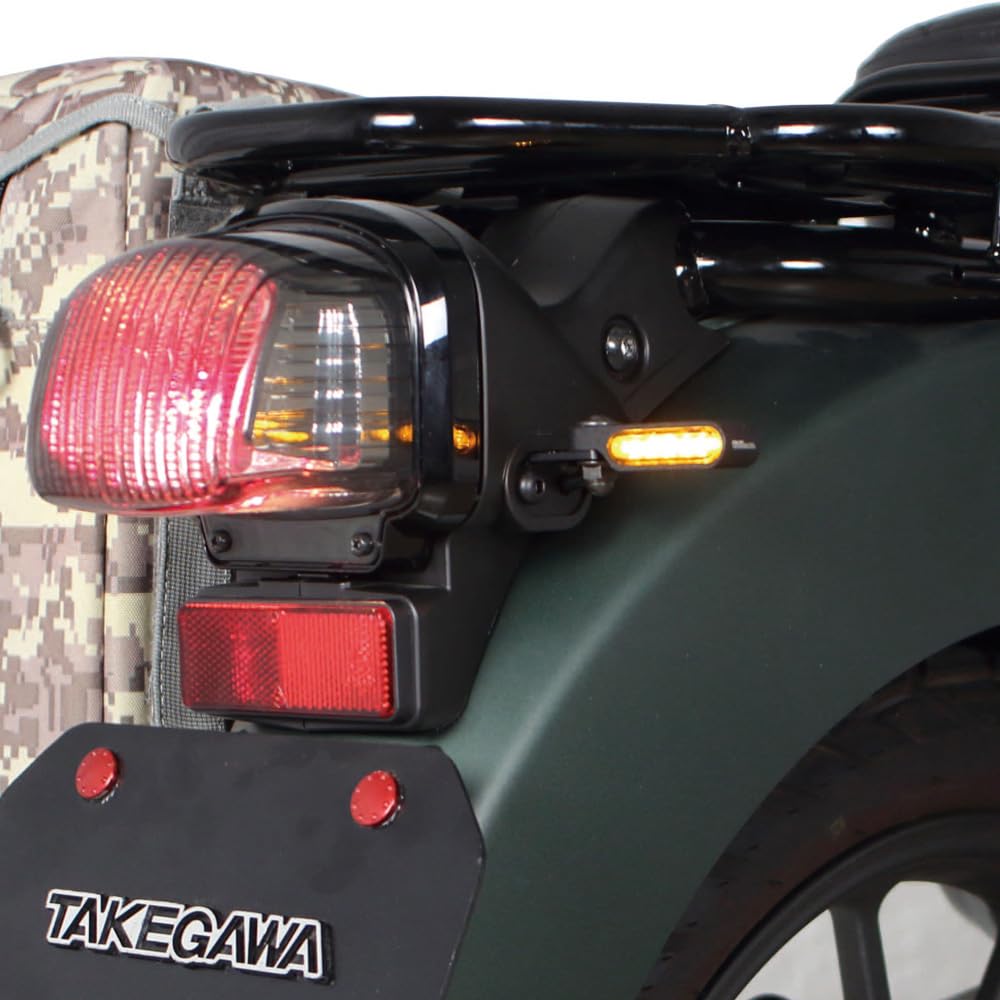 Special Parts Takegawa Oval Mini LED Turn Signal Kit for Cross Cub (TAKEGAWA) (Smoke) 110/50 (JA45/JA60/AA06)