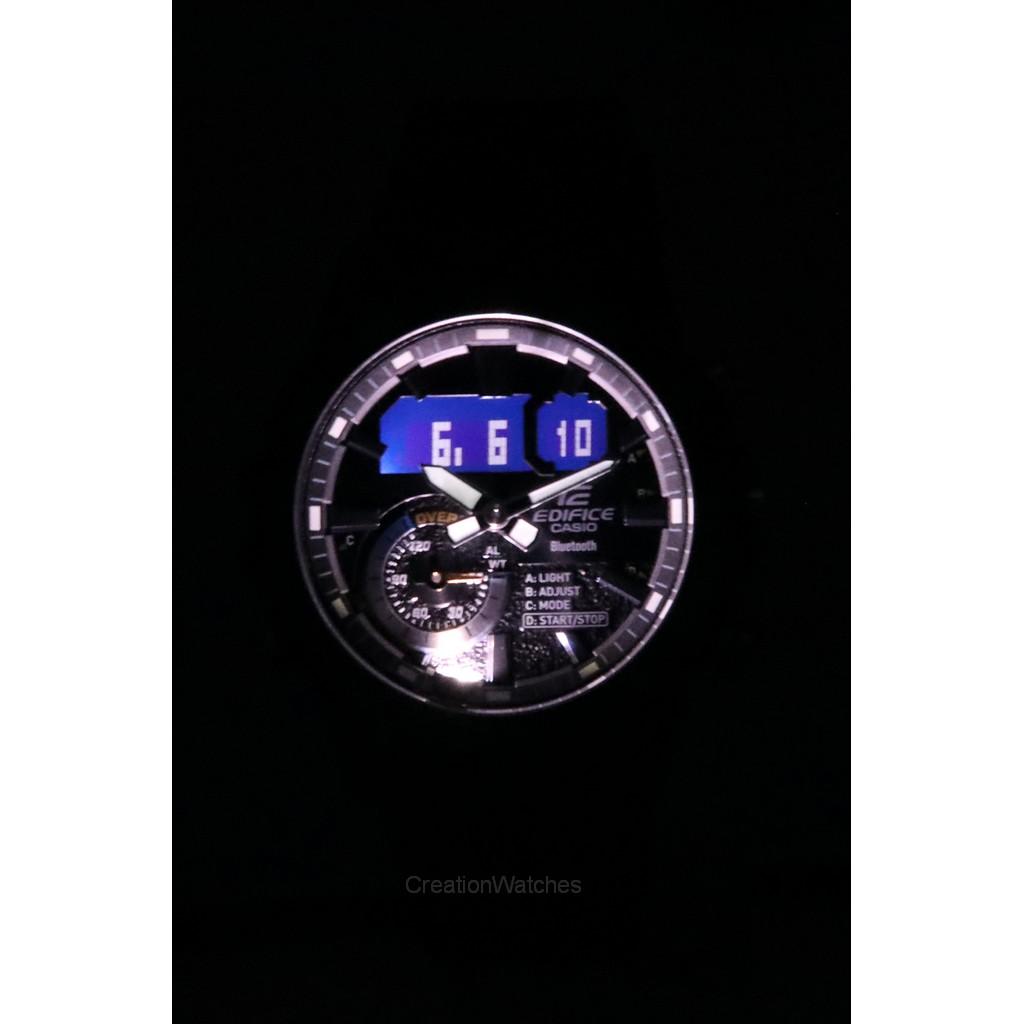 Casio Edifice Sospensione Nighttime Drive Analog Digital Smartphone Link Quartz ECB-40NP-1A 100M pánské hodinky