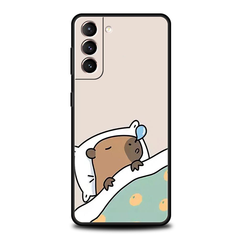 

Cute Capybara Phone Case For Samsung Galaxy S24 S23 S22 Ultra S20 S21 FE 5G S10 S9 Plus S10E S8 S7 Edge Soft Silicone Cover Samsung S21Ultra
