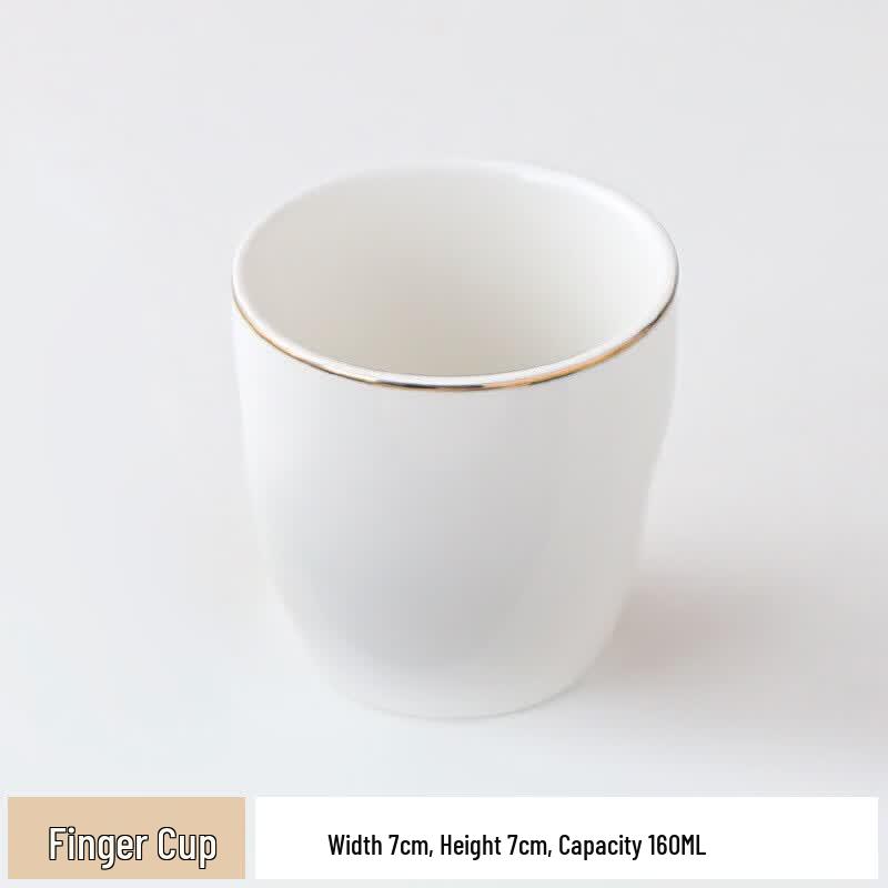 Zhishi New Chinese Style Ceramic Gold Rim Tableware Set