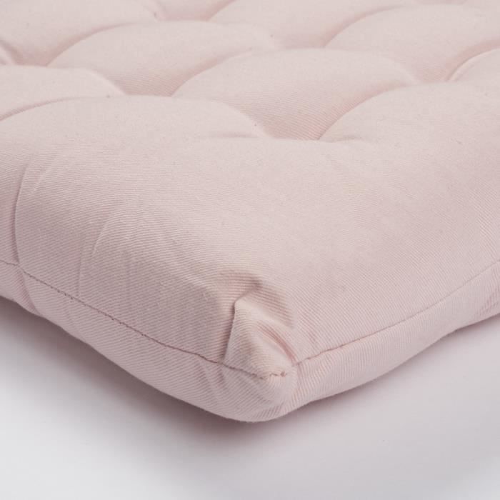 Galette en coton rose 38x38