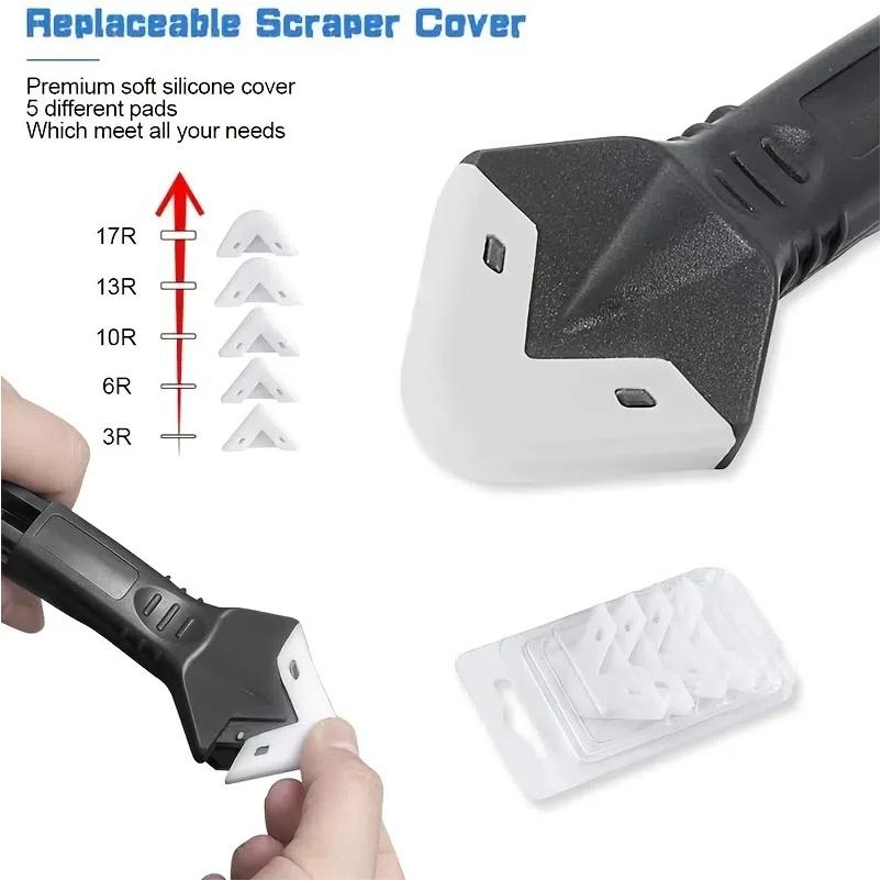 5 In 1 Silicone Scraper Sealant Smooth Remover Tool Set Caulking Finisher Smooth Grout Kit Floor Mould Removal Hand Tools Set