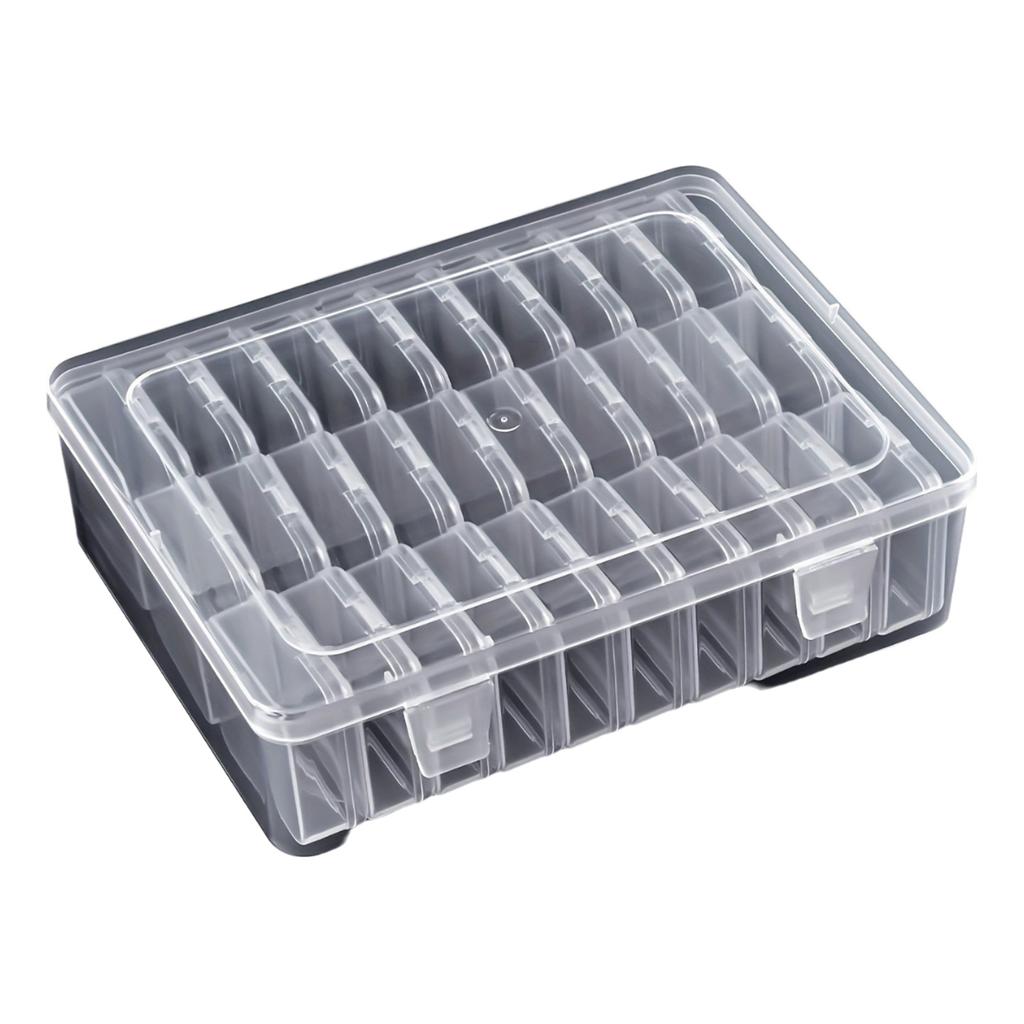 Multifunctional 30 Slot Clear Sturdy Plastic Organizers Home Accessory for Beads Jewelry and Small Items Storage