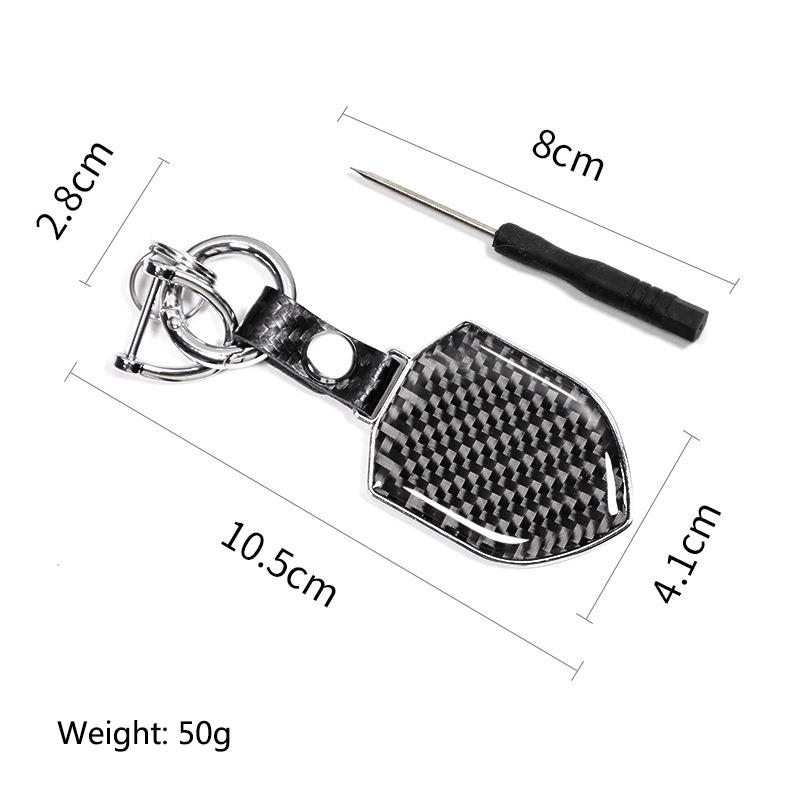 Carbon Fiber Matel Car Logo Keychain Keyring Key Chain Accessories for Ferrari Roma 488 SF90 Stradale Spider Portofino LaFerrari