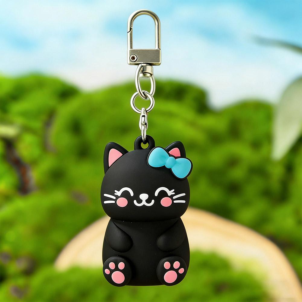 Cute Animal Silicone Lip Balm Holder Case Keychain Kawaii Cat Bunny Lipstick Sleeve Protective Cover Bag Charm Gift