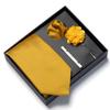 Men’s Luxury Solid Color Tie Gift Set - 4-Piece Formal Suit and Wedding Accessories