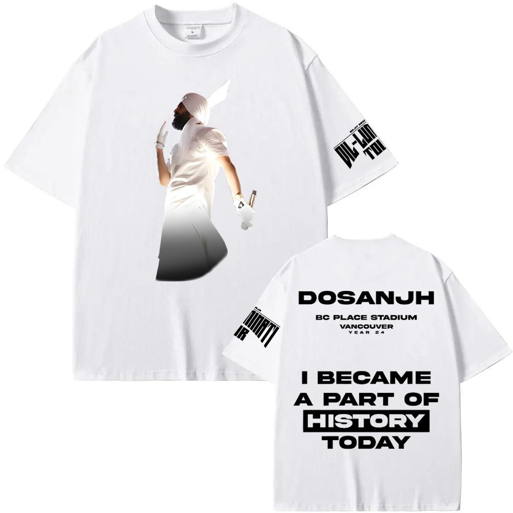 GESCHICHTE T-SHIRT Diljit Dosanjh Hochwertiger Grafikdruck Tee 100% Baumwolle Rundhals Hip-Hop-Stil Damen/Herren T-Shirts