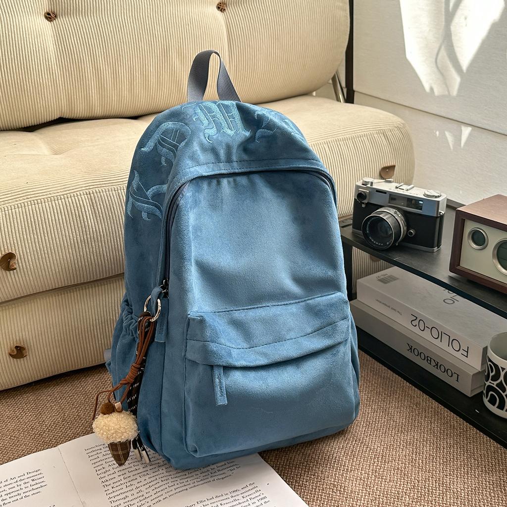 Schulrucksack1011 Neuer Schulrucksack mit großem Fassungsvermögen für weibliche Mittelstufenschülerinnen und Oberstufenschülerinnen Modischer einfarbiger Rucksack Leicht reisen