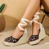 Espadrille Wedge Shoes Women Super High Heels 10.5cm Flowers Summer Platform Party Shoes Comfortable Ladies Wedge Sandals Big Size 42
