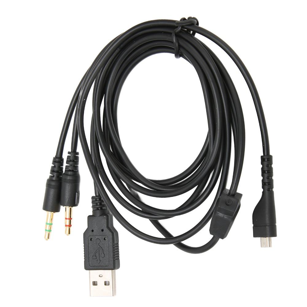2m 3.5mm Audio Jack Cord with Lighting Gaming Headset Cable for SteelSeries Arctis Daily Use