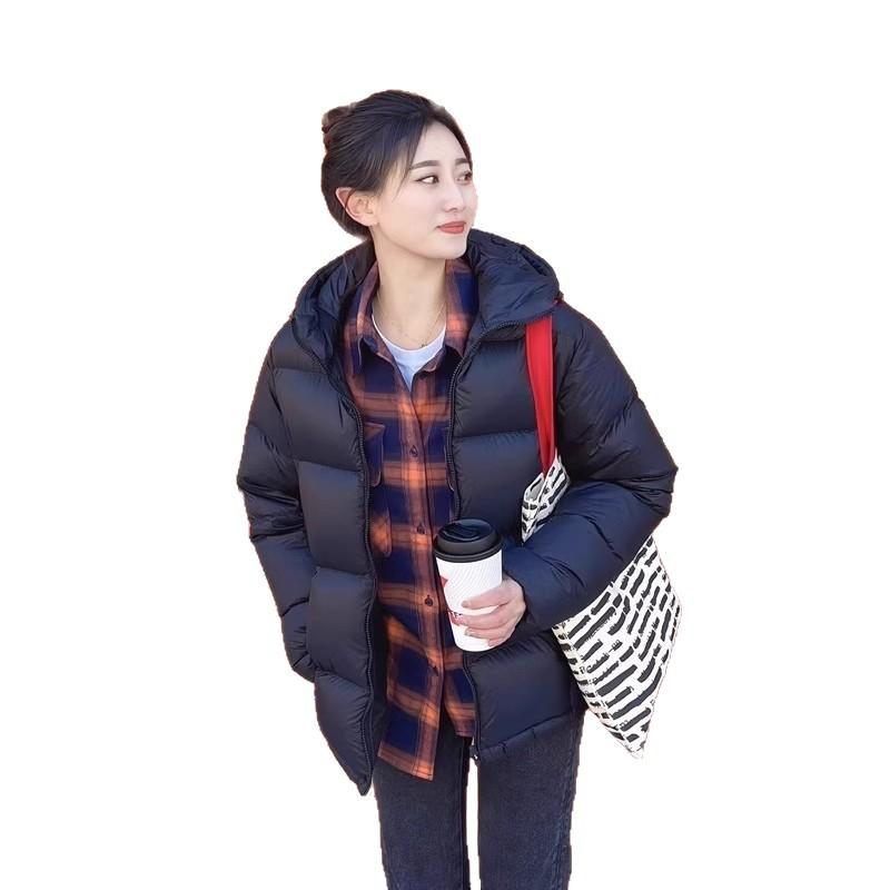 

Короткая пуховая куртка Женская зимняя утолщенная студенческая куртка-пуховик XL чёрный