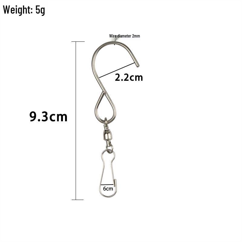 

Self-Rotating Stainless Steel Wind Chime Hook for Outdoor Decor Magnetic Stainless Steel