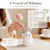 3D Printed Plastic Rabbit Vase Cartoon Desktop Ornament Succulent Planter  Gift for Plant Lovers