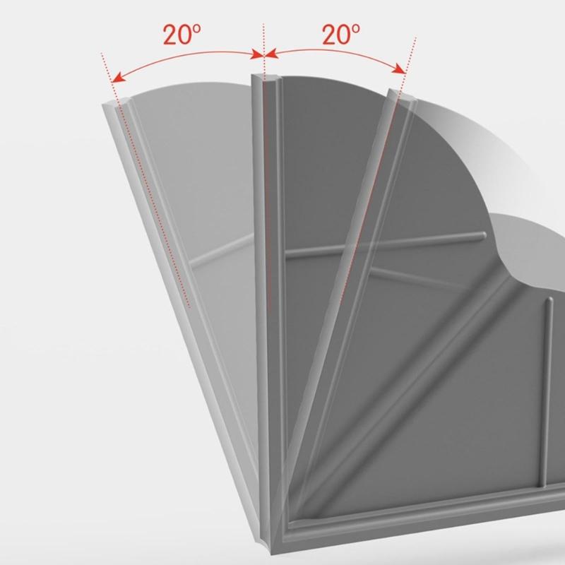 Bathtubs Corner Splashes Board Waterproof Shower Water Barrier Stopper Dry and Wet Separation for Bathroom
