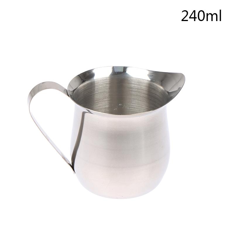 Edelstahl Kaffeemilch Aufschäumkrug Milchkännchen Taillenform Aufschäumer Tasse