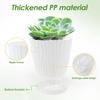 5Pcs Set Flower Pot PP Vegetation Pots with Drainage Holes and Saucers Thickened Multipurpose Succulent Pots for Indoor&Outdoor