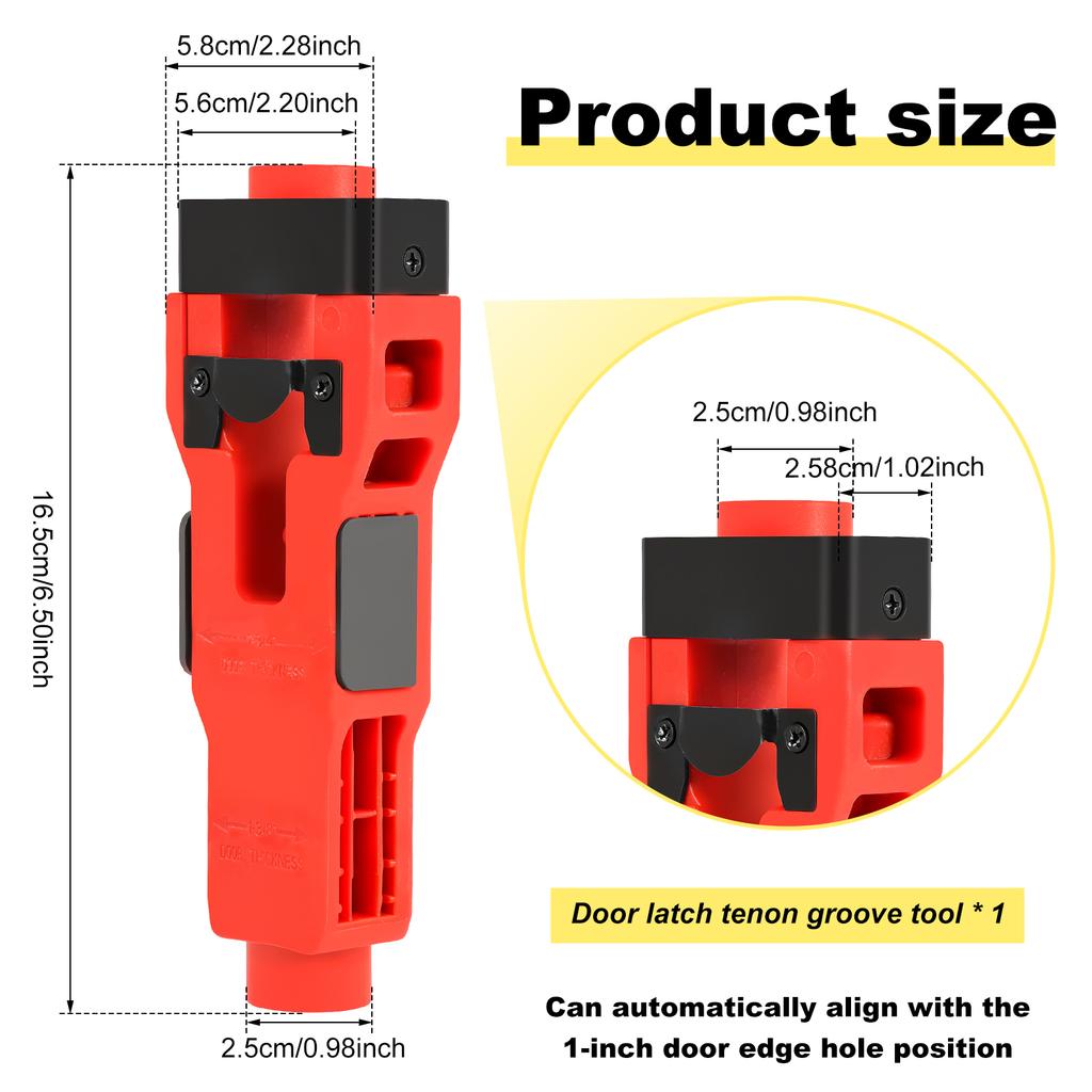 Door Latch Mortise Tool Precision Scoring and Chiseling Door Latch Installation for 1-3/8’ or 1-3/4’ Thick Wooden Door Door Lat