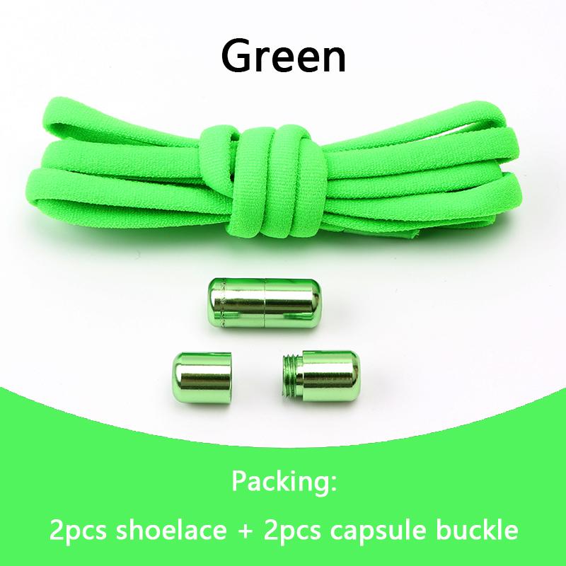 Elastische Schnürsenkel ohne Binden, halbrunde Schnürsenkel für Kinder und Erwachsene, Sneaker-Schnürsenkel, schnelle, faule Schnürsenkel mit Metallverschluss, Schuhbänder