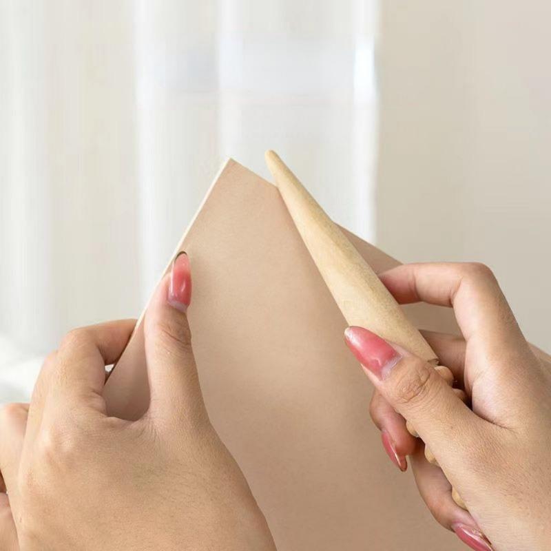 Kožený brousek na hrany DIY Kožený brousek na hrany Kulatá dřevěná tyčinka na broušení kůže Kožený brousek na hrany