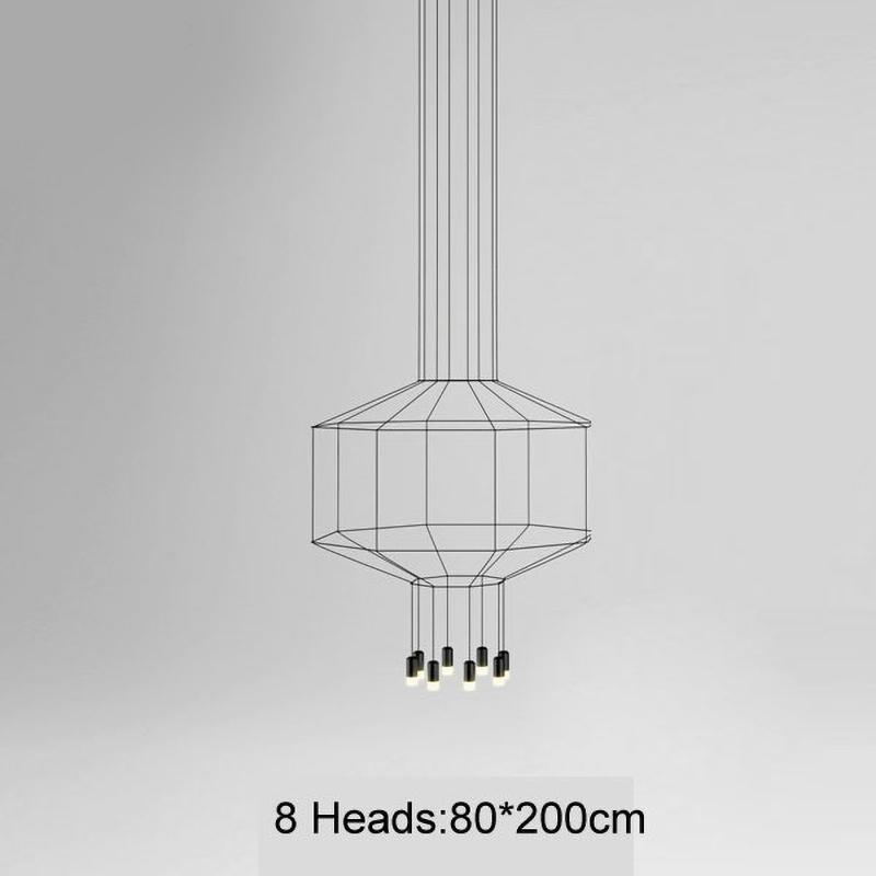 Lămpi Suspendate LED G9 Artă Fier Industrial Linie Lungă Aplice de Perete Negru Minimalist Montat Agățat Dormitor Living Decorare