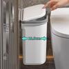 Cubo de basura de plástico abatible para pared para almacenamiento de cocina, baño e inodoro