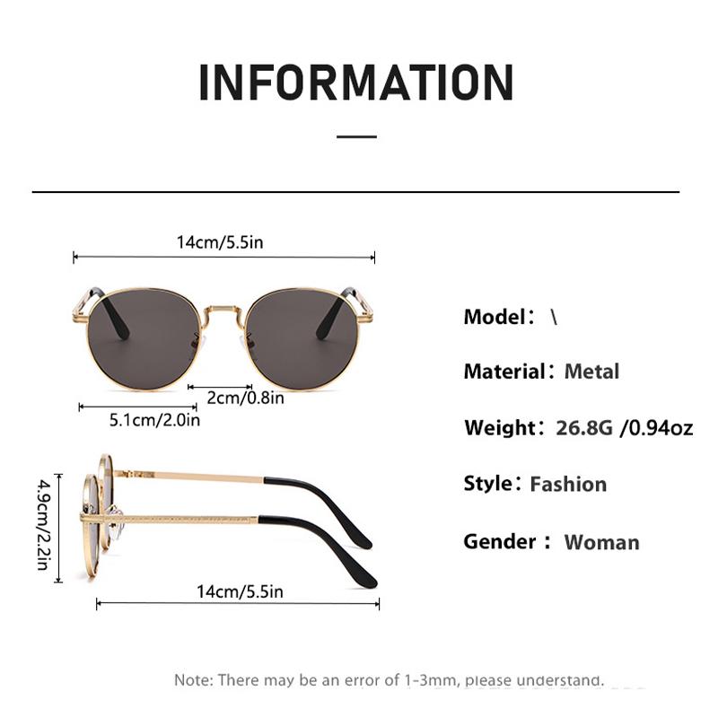 2PCS New Model Metal-framed Sunglasses, Trendy And Fashionable, With Oval Shape And Stylish Design.2403