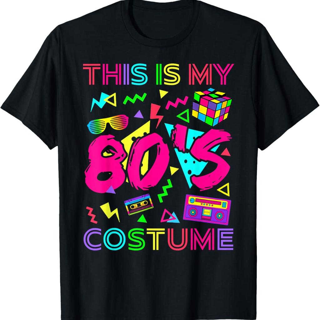 Awesome 80s Girls Just Wanna Have Fun 1980s 80 Party T Shirt Humor Streetwear Tee Shirt Short Sleeve Unisex Loose Clothing