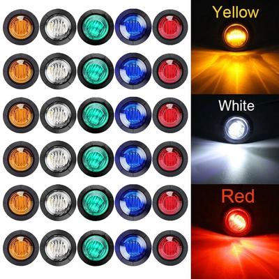 10Pcs 12/24V Vehicle LED Side Marker Light Mini Turn Signal Lamp Rear Light Stop Warning Light For Car Trailer Lorry Tractor Bus