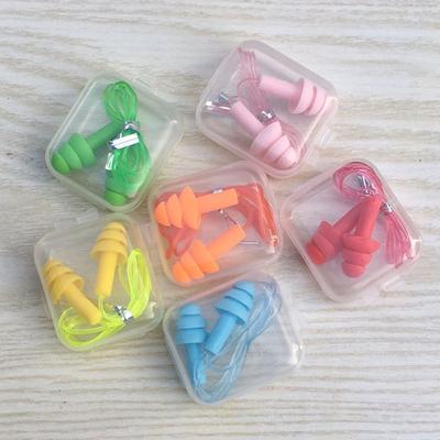 Comfort Soft Silicone Rope Hearing Protection Noise Reduction Swimming Ears Protector Ear Plugs