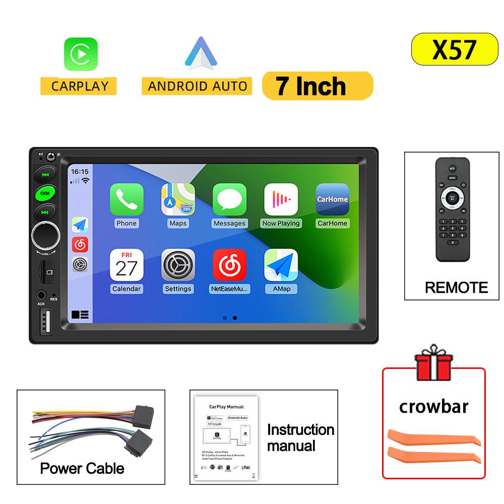 

7/9/10-дюймовый автомобильный радиоприемник беспроводной Carplay Android Auto стерео приемник автомобильный мультимедийный камера заднего вида Android 13 автомобильные аксессуары