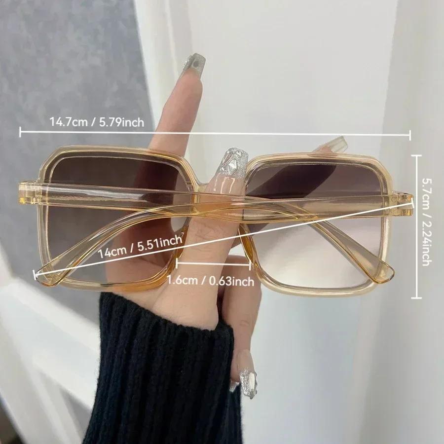 Fashion Sunglasses Women Men Square Plastic Vintage Stylish Oversized Ladies Sun Glasses Retro Vacation