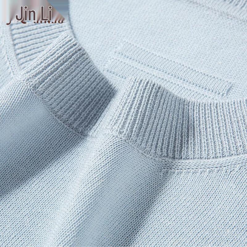 Men's Summer Linen Blend Short-Sleeve Knit T-Shirt