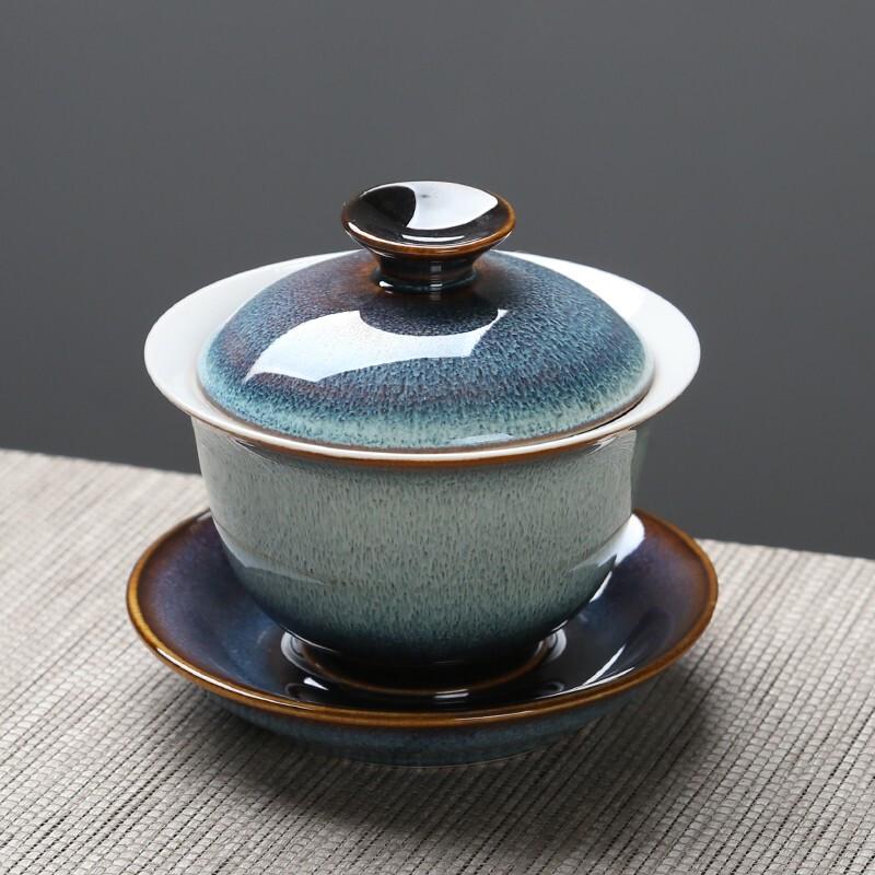Sushiceramic 13-Piece Kung Fu Tea Set with Silver Glaze