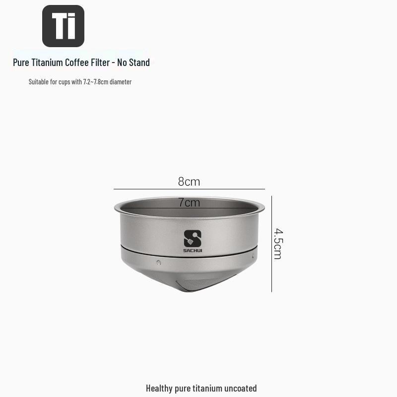 Portable Titanium Coffee & Tea Infuser: Hand Drip, Folding Design for Outdoor Use