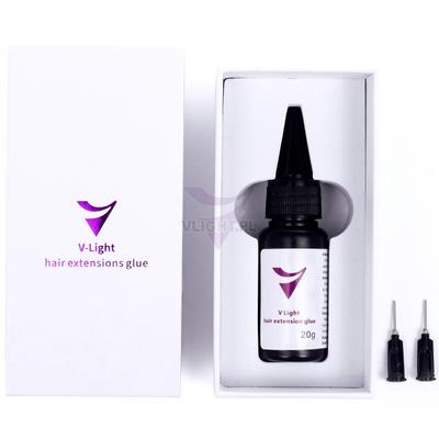 V-világosbarna ragasztó UV hajhosszabbításhoz szalag gél erős ragasztók 20g