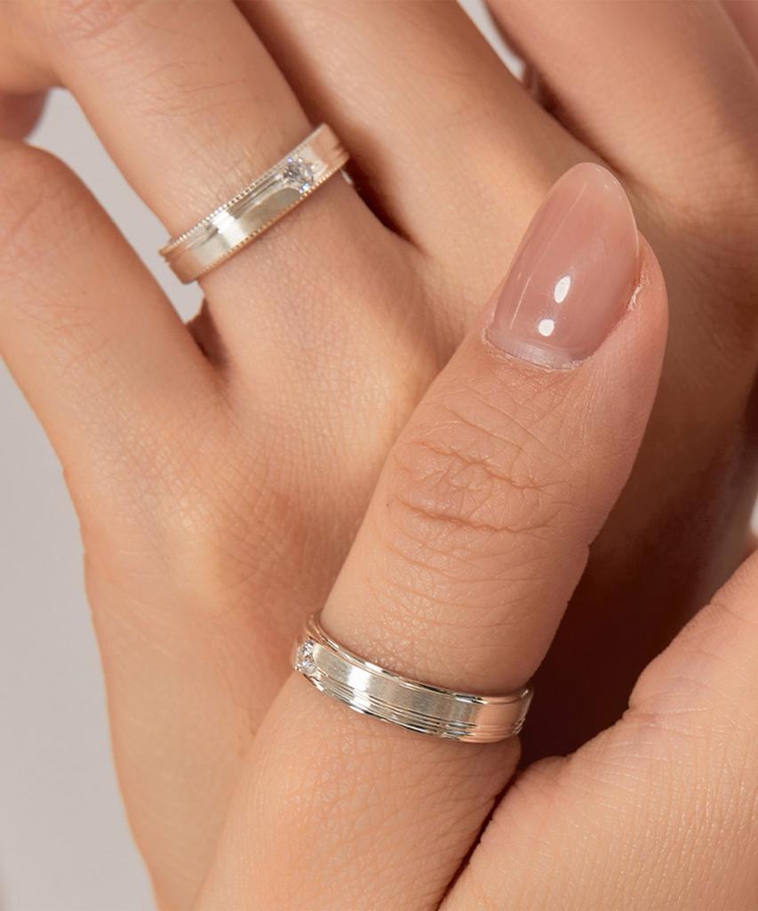 Helene Jewelry 925 Silver Beretta Couple Rings Silver Rings