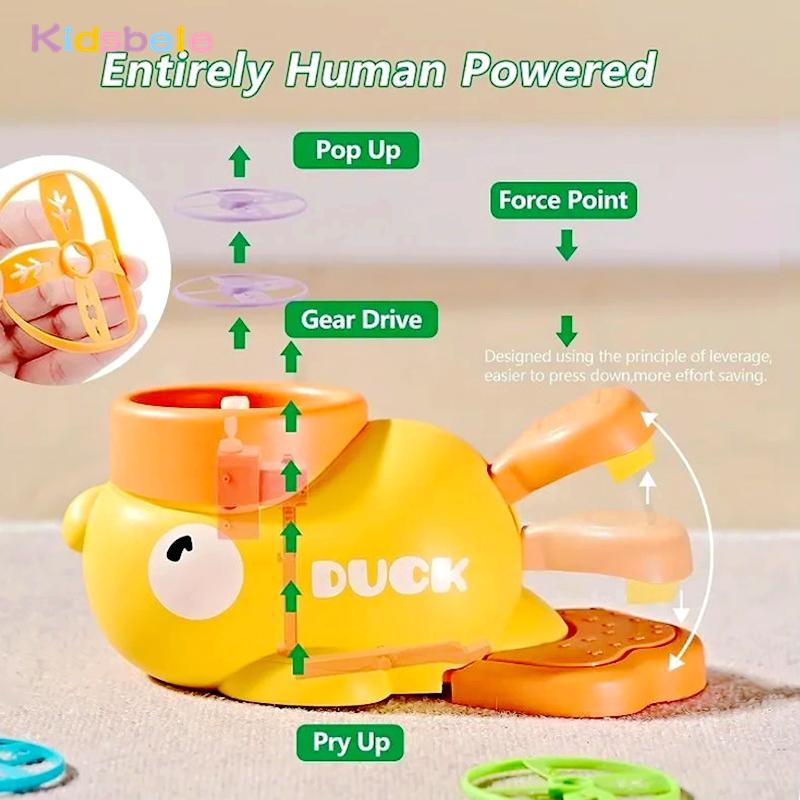 Duck Saucer Step-On Launcher Flying Disc Toy Outdoor Garden Yard Sport Shooting And Catching Learning Toy Summer Outdoor Game