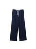 Pure Color Women High Waist Black Pants Solid Elastic Waist Wide Leg Pant Woman Fashion Lace Up Casual Loose Pants Streetwear