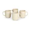 Amazon Basics Glazed Stoneware Coffee Microwave Dishwasher Ivory Mugs, 4-Piece Set, 473ml, & Safe,