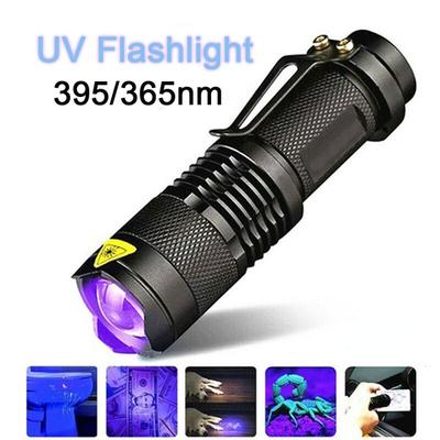 1PC 395 UV Flashlight Handheld Portable Ultraviolet Detector