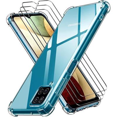 Coque Et Protection D'écran - Samsung - Galaxy A12 / M12 - Transparent - Gel TPU - Verre Trempé