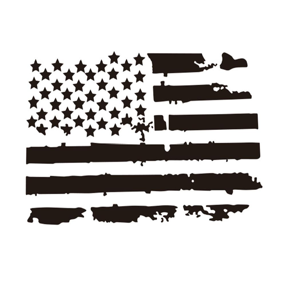 51*90CM White  Flag Style Car Truck Hood Window Graphics Decal Sticker