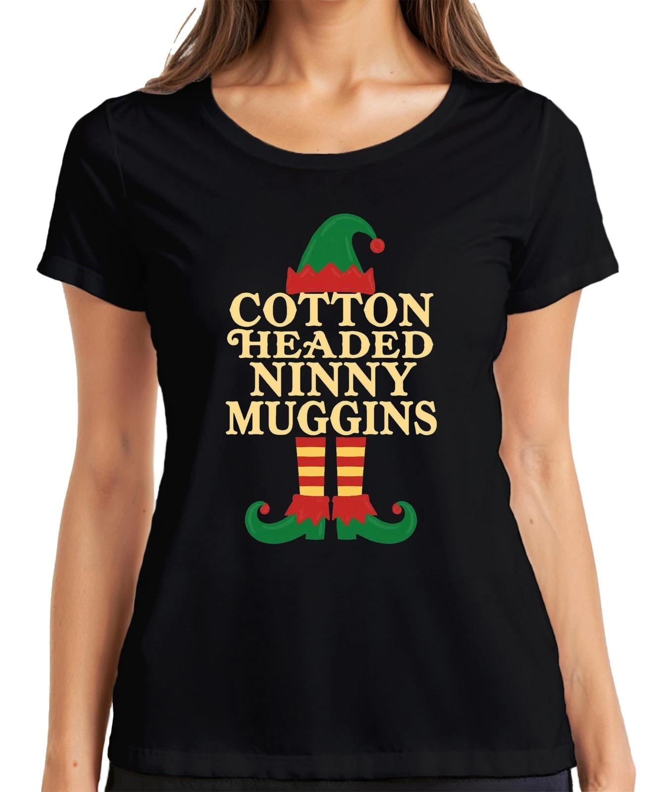 COTTON HEADED NINNY MUGGINS Weihnachten Elf Lustig Geschenk Witz Damen T-Shirt XXXXL