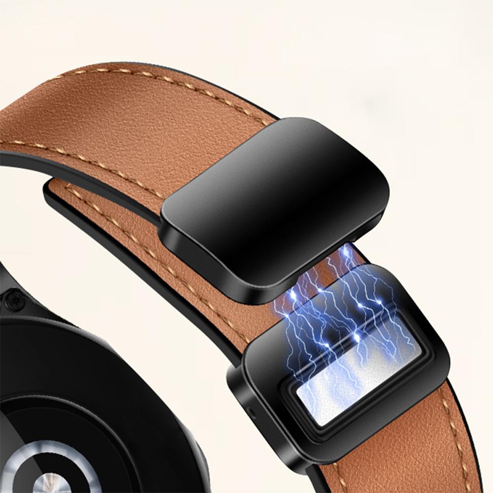 22mm 20mm Skórzany+Silikonowy Pasek do Huawei Watch GT6/GT5/Pro GT4 3 Pro 46mm Sportowa Opaska na Nadgarstek dla Samsung Galaxy Watch 7 6 5 Pasek