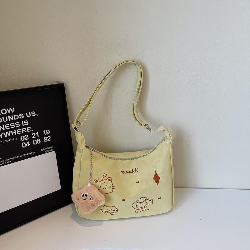 

Модная сумка-тоут на одно плечо 2025 с шикарным дизайном для повседневных поездок Without Pendant жёлтый