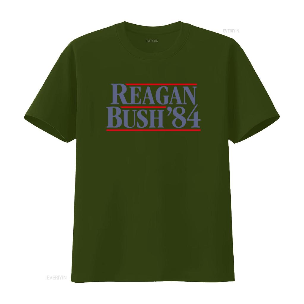 Reagan Bush 84 President Campaign 1984 Retro Vintage Premium Blend T Shirt Vintage Washed Designer Clothes Stylish Breathable