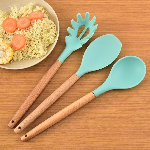 Hot Sale 13 Pcs Silicone Kitchen Utensils with Round Holder for Cooking Tool Set Silicone Quality Kitchen Tools